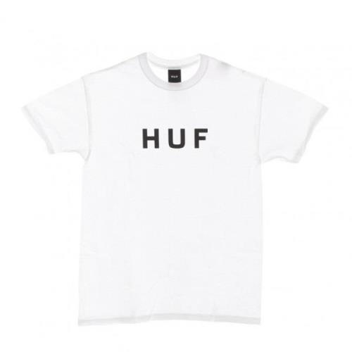 HUF Essentials Logo Tee - Vit White, Herr