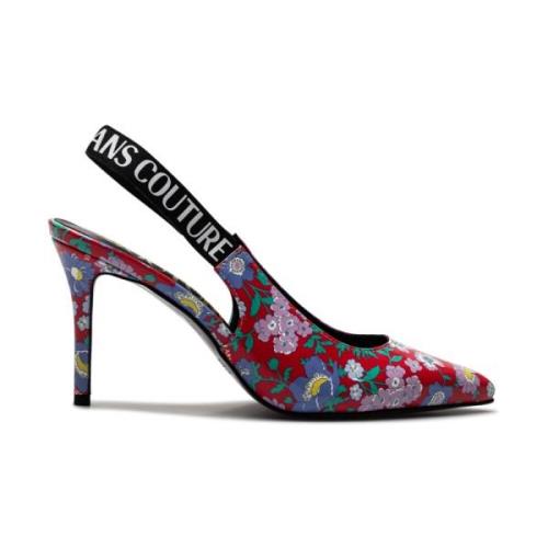 Versace Jeans Couture Barock Slingback Pumps Red, Dam