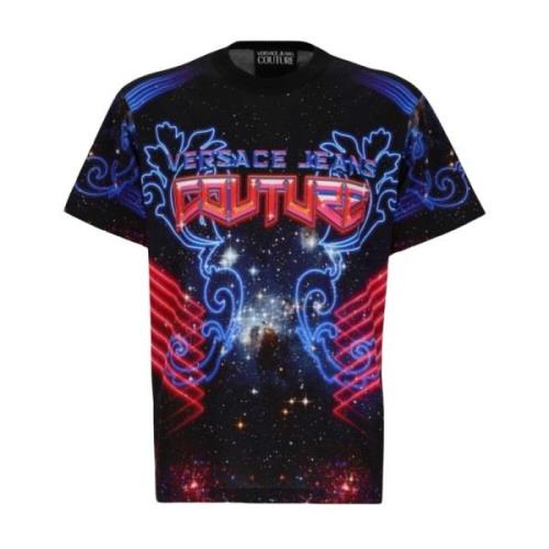 Versace Jeans Couture Galaxtryck T-shirt Black, Herr