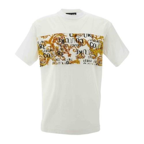 Versace Jeans Couture Ikoniskt Logga Herr T-Shirt White, Herr