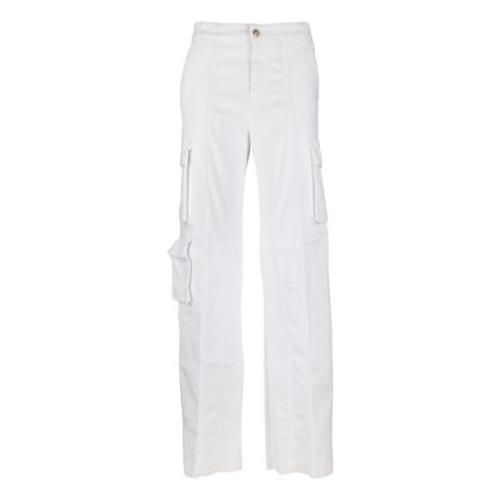 Versace Jeans Couture Vita Jeansbyxor - Oversized Fit White, Dam