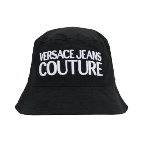 Versace Jeans Couture Svart Bomullshatt för Män med Versace Jeans Cout...