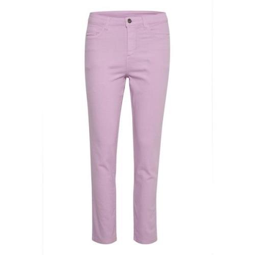 Kaffe Slim-fit Trousers Pink, Dam