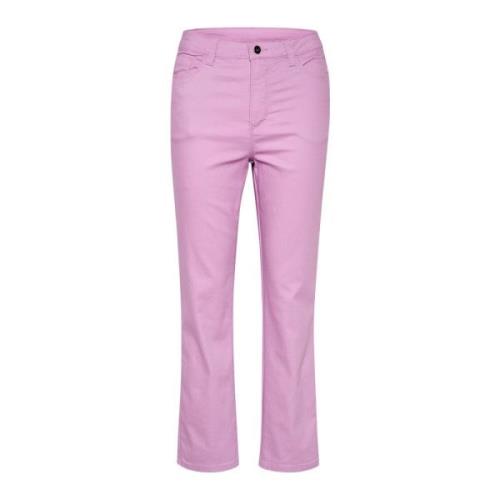 Kaffe Straight Trousers Pink, Dam