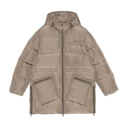 Ganni Down Jackets Brown, Dam