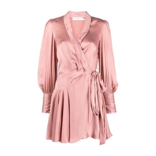 Zimmermann Rosa Sidenklänning Pink, Dam