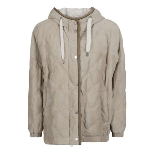 Brunello Cucinelli Lyxiga Kappor Kollektion Beige, Dam