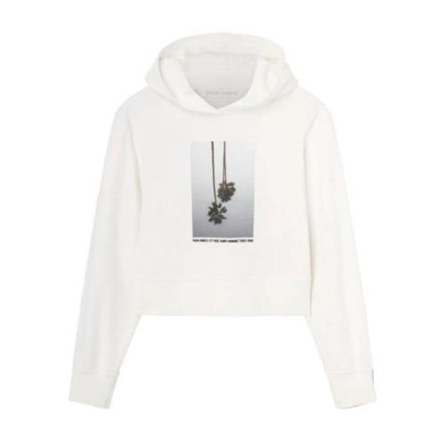 Palm Angels Mirage Fitted Hoody White, Herr