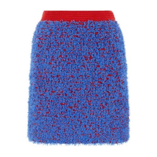 Tory Burch Trendig tvåfärgad bomullsblandad minikjol Multicolor, Dam