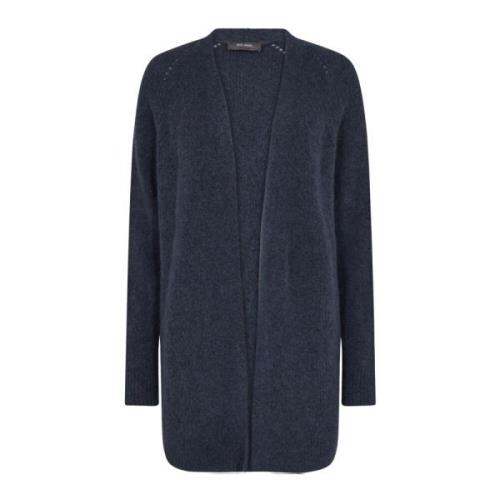 MOS Mosh Lång Cardigan Stickad 153880 Salute Navy Blue, Dam