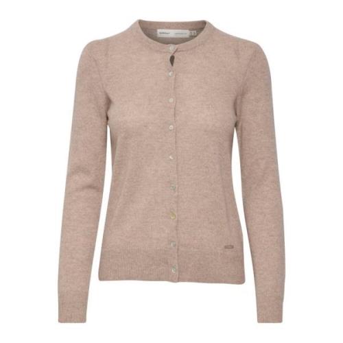 InWear Beige Melange Cashmere Cardigan Beige, Dam