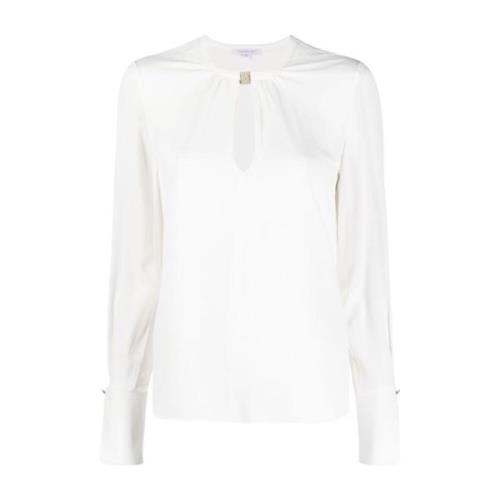 Patrizia Pepe Elegant Vit Blus White, Dam