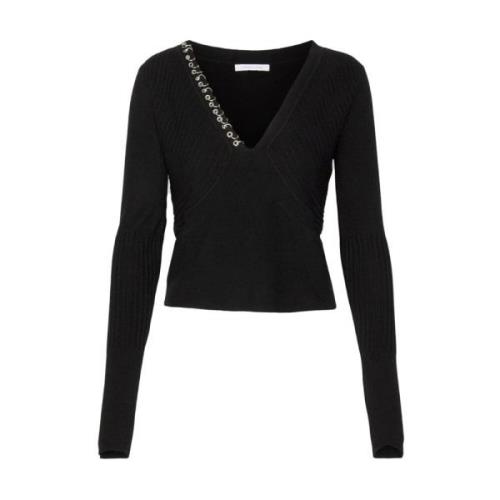 Patrizia Pepe Svarta Sweaters - Modell 2K0227K7S0 Black, Dam