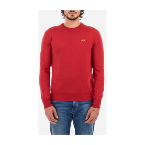 La Martina Barbados Cherry Crew Neck Sweater Red, Herr