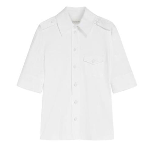 Sportmax Short Sleeve Shirts White, Dam
