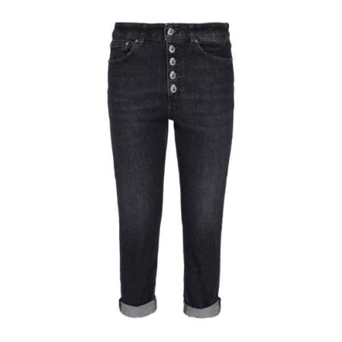 Dondup Svarta Cropped Jeans för Kvinnor Black, Dam