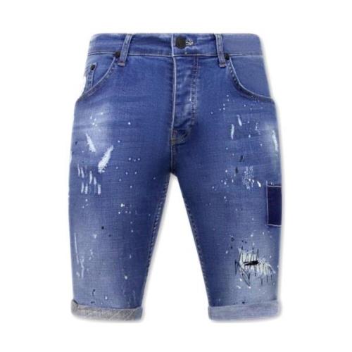 Local Fanatic Jeans Kortbyxor Herr Skinny -1031-Sh Blue, Herr