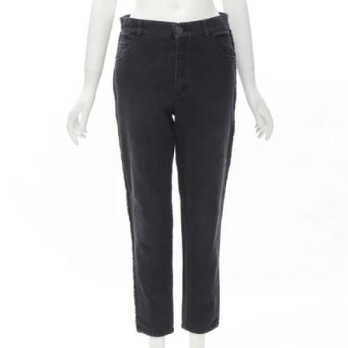 Chanel Vintage Pre-owned Bomull jeans Black, Dam