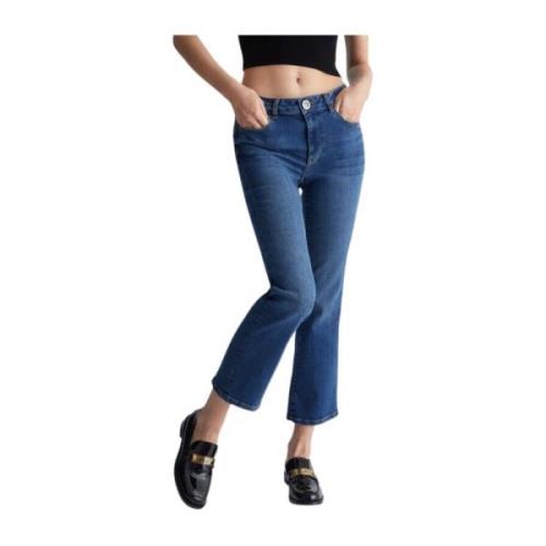 Liu Jo Högmidjade Cropped Jeans Blue, Dam