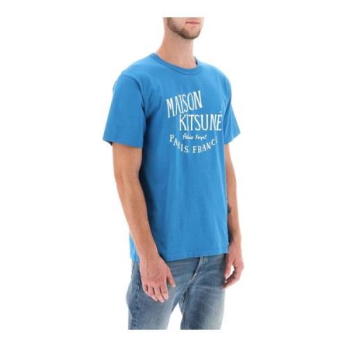 Maison Kitsuné Palais Royal Print T-Shirt Blue, Herr