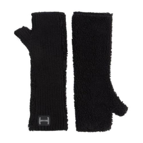 Hogan Stickade/Fleece Handskar för Kvinnor Black, Unisex