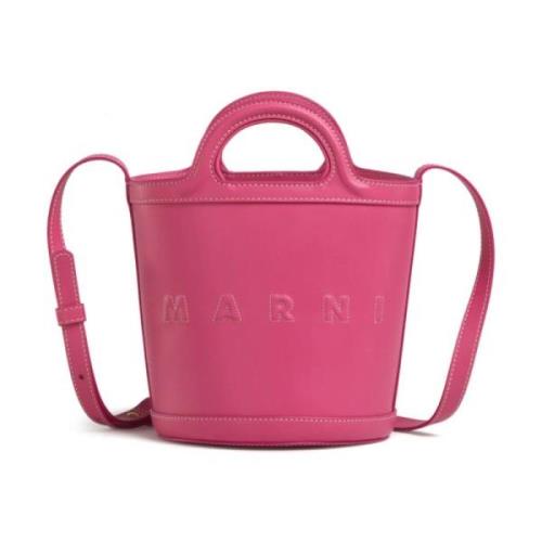 Marni Fuchsia Bucketväska - Stilfull Lyx Pink, Dam