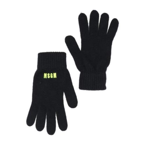 Msgm Msgm Gloves Black Black, Dam