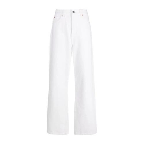 Wardrobe.nyc Vita Low Rise Wide Jeans White, Dam