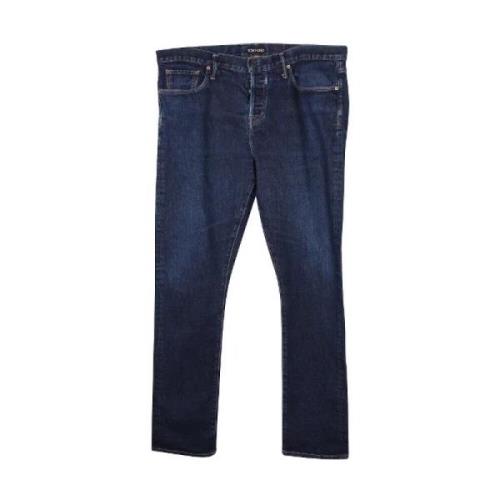 Tom Ford Pre-owned Pre-owned Bomull jeans Blue, Dam
