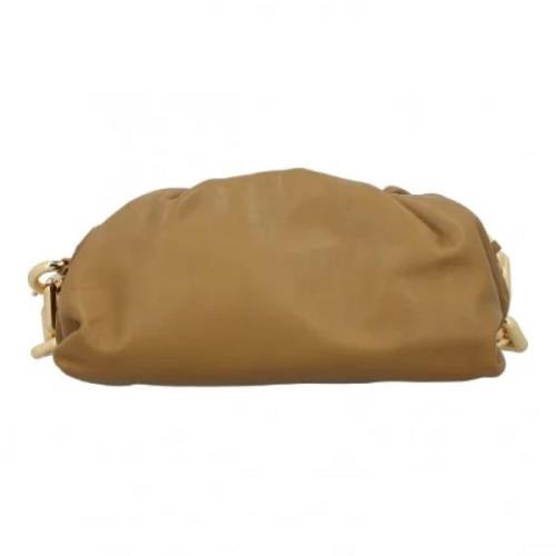 Bottega Veneta Vintage Beige Läder Bottega Veneta Kedja Clutch Beige, ...