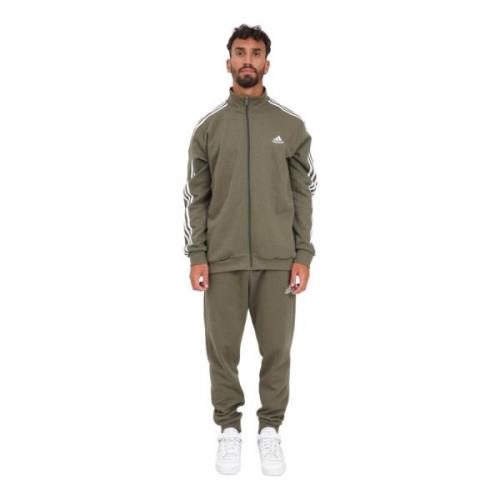 Adidas Herr Olive Basic 3Stripes Träningsdräkt Green, Herr