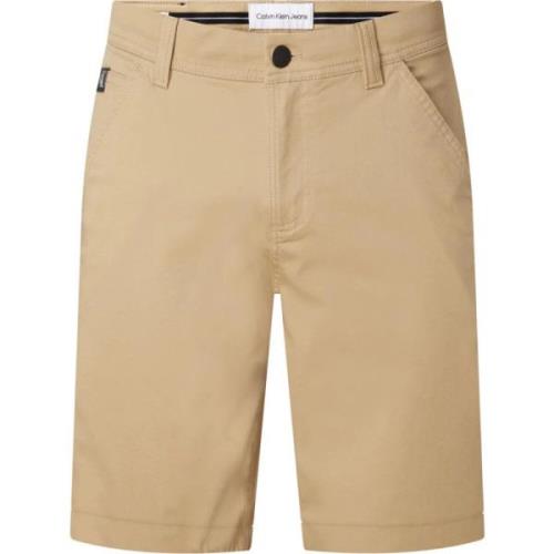 Calvin Klein Stiliga Bekväma Långa Shorts Beige, Herr