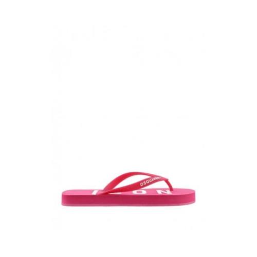 Dsquared2 Eleganta sommarflip-flops för kvinnor Pink, Dam