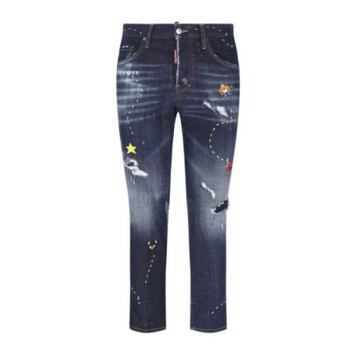 Dsquared2 Slim-Fit Jeans Uppgradera Kollektion Bekväm Stilren Blue, He...
