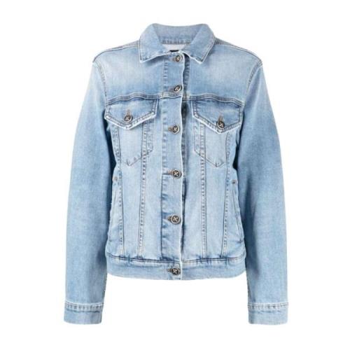 John Richmond Denimjacka med logodetalj Blue, Dam