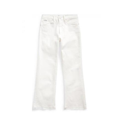 Polo Ralph Lauren Flare Denim Jeans med Hög Midja Beige, Dam