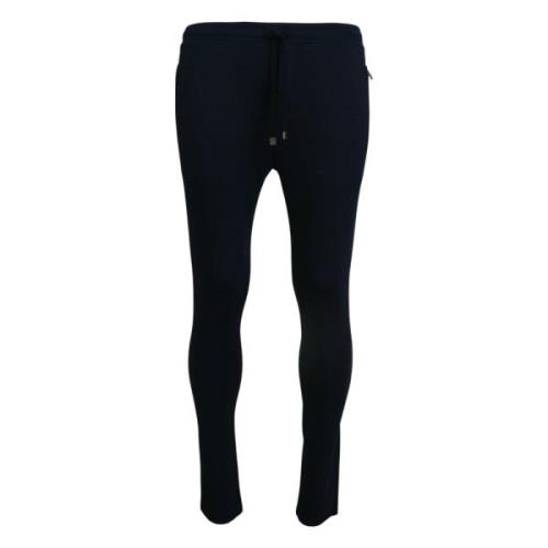 Dolce & Gabbana Blue Mens Sport Cotton Sweatpants Pants Blue, Herr