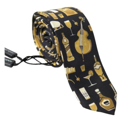 Dolce & Gabbana Musikinstrument Print Slips Black, Herr