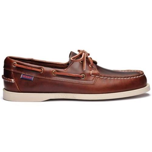 Sebago Dockside Portland vaxade Brown, Herr