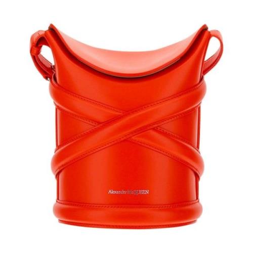 Alexander McQueen Curve Bucket Bag Orange, Dam