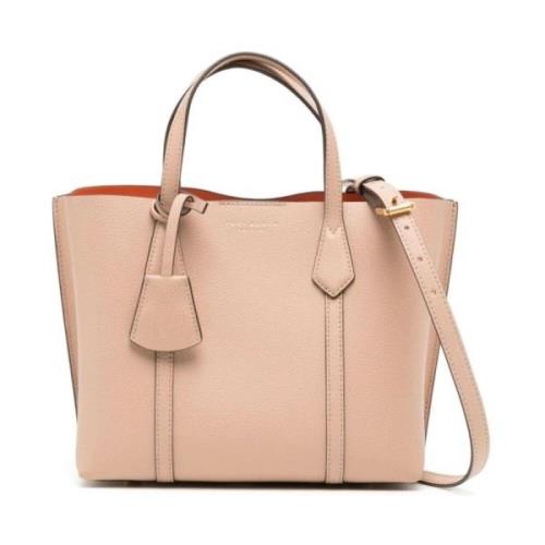 Tory Burch Beige Läder Triple-Compartment Tote Väska Beige, Dam