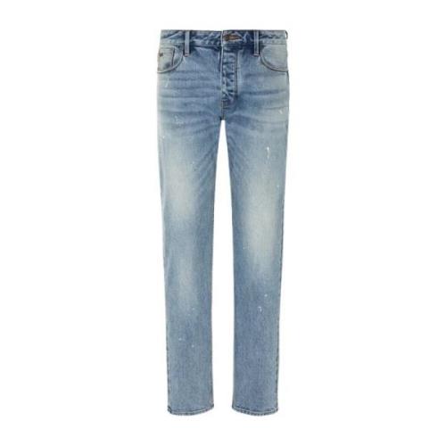 Emporio Armani Denimblå 5-ficks jeans Blue, Herr