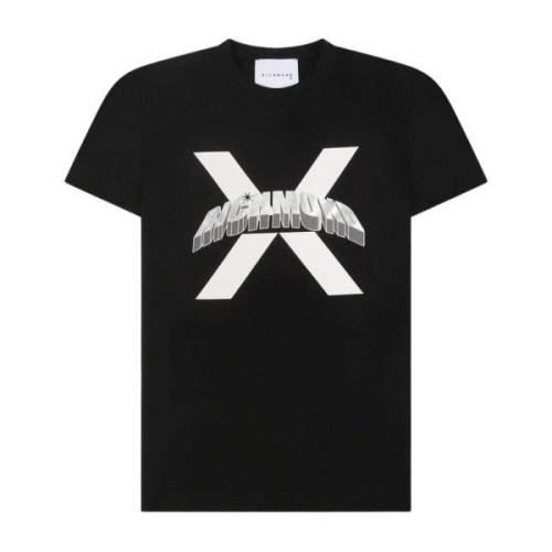 John Richmond Kontrast Logo T-shirt Black, Herr