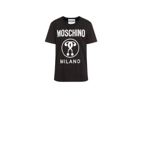 Moschino Double Question Logo T-shirt Black, Dam