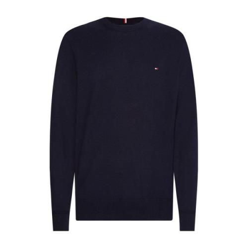 Tommy Hilfiger Lyxig Cashmere Crew Neck Sweater Blue, Herr