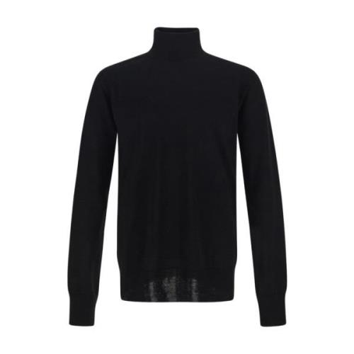 Jil Sander Harmony Sweater, Klassisk Stickad Tröja Black, Herr