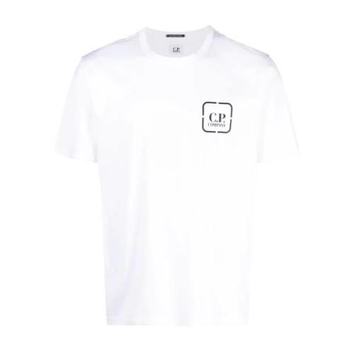 C.p. Company Metropolis Serie Vit Logotyp T-shirt White, Herr