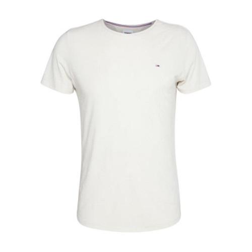 Tommy Jeans Broderad Logotyp Figursydd T-Shirt White, Herr