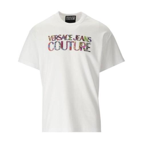 Versace Jeans Couture Multifärgad 3D-logga T-shirt White, Herr