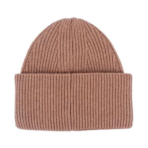 Laneus Räfflad Cashmere Unisex Mössa Brown, Herr